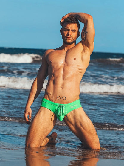 SUKREW Slip da bagno Torrent verde