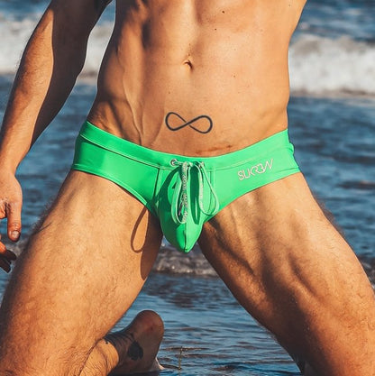 SUKREW Slip da bagno Torrent verde