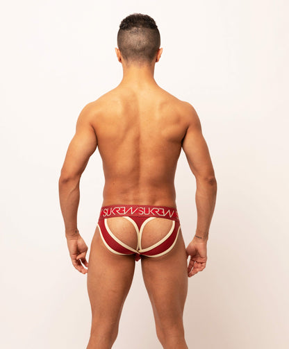SUKREW V-String Bordeaux/Creme