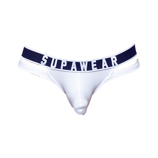 SUPAWEAR Ribbed Slashed Brief White