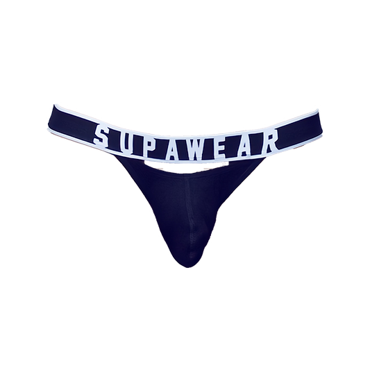 SUPAWEAR Ribbed Slashed Jockstrap Black