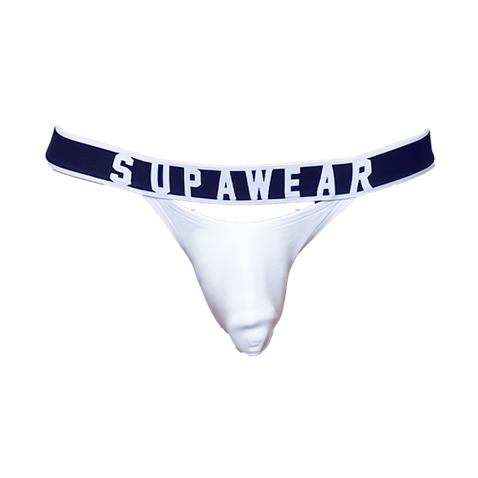 SUPAWEAR Ribbed Slashed Jockstrap White