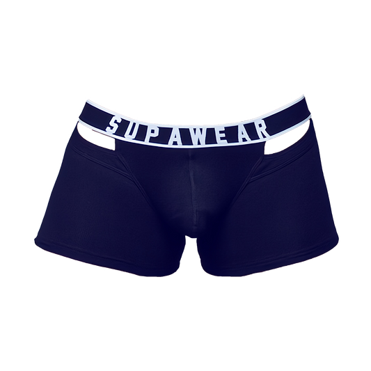 SUPAWEAR Ribbed Slashed Trunk Black