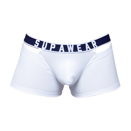 SUPAWEAR Ribbed Slashed Trunk White