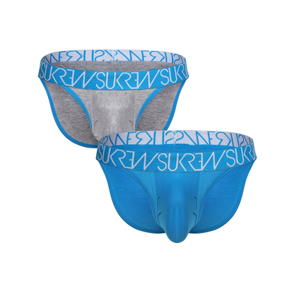 SUKREW Tanga Multipack 1x Gray Marl + 1x Azure