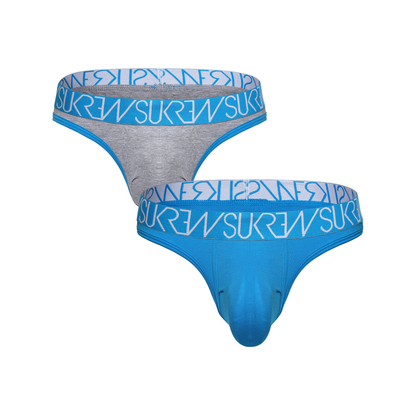 SUKREW Classic Thong Multipack 1x Gray Marl + 1x Azure